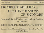 Skidmore News Oct 9, 1925 Moore First Impressions
